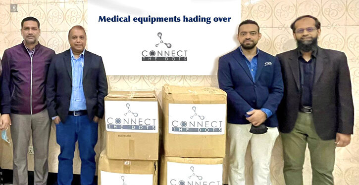 ‘কানেক্ট দ্য ডটস’ ফাউন্ডেশনের উদ্যোগে জেনারেল হাসপাতালে চিকিৎসা সরঞ্জাম প্রদান