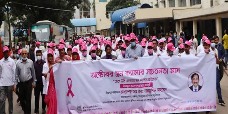 প্রাথমিক পর্যায়ে স্তন ক্যান্সার ধরা পড়লে সম্পূর্ণ ভালো হয়: বিএসএমএমইউ উপাচার্য